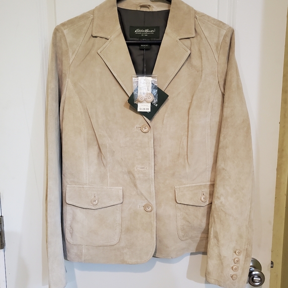 Eddie Bauer Jackets & Blazers - NWT Beige Suede Jacket
